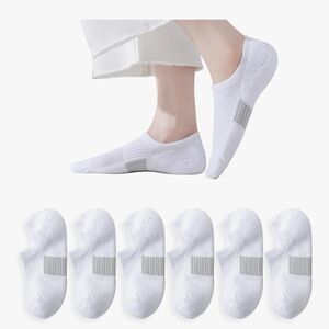 No Show Socks for Women Athletic Ankle Socks Cushioned Running Low Cut Non Slip